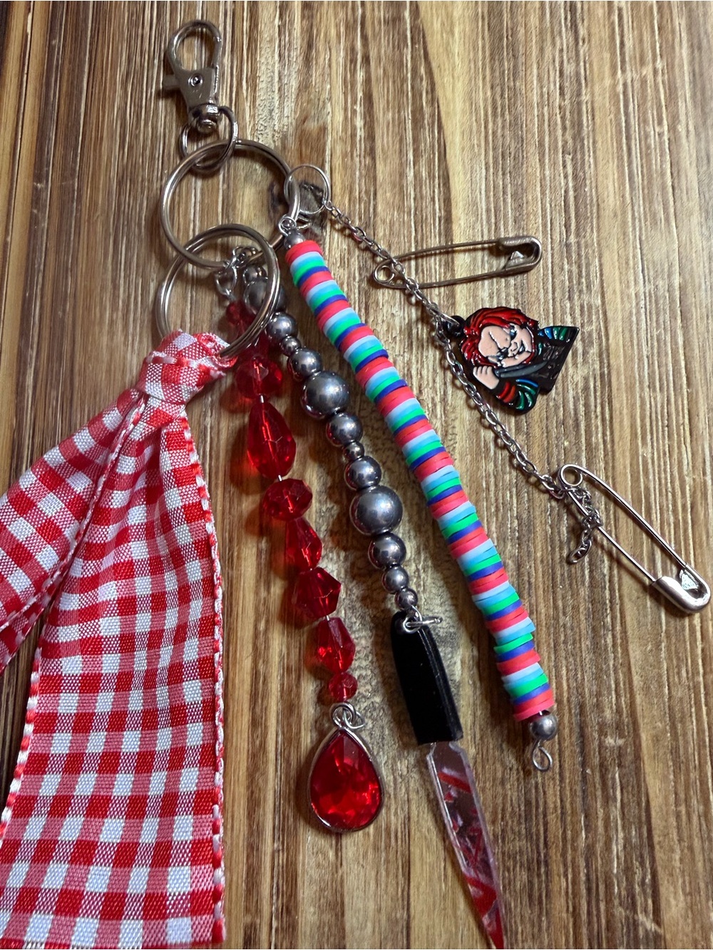 Chucky-Inspired Horror Keychain / Bag Charm – Handmade